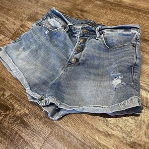 Vintage Abercrombie Fitch Shorts Women's Size 26 Low Rise Mini Micro Denim Y2K